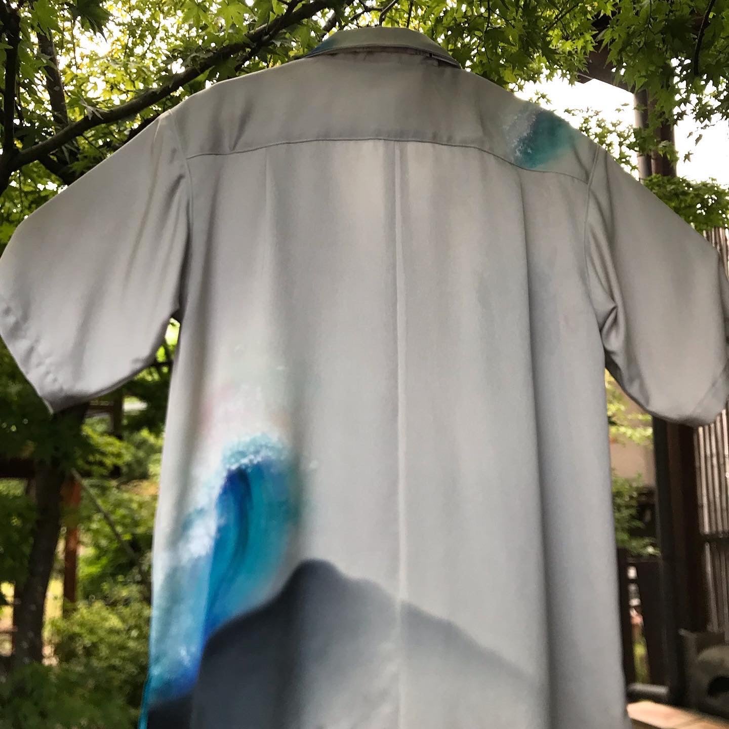 着物リメイクアロハシャツ 「波乗り」 難アリ!7