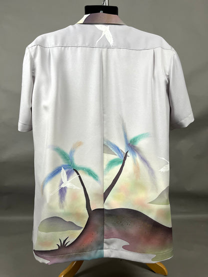 "Shiroai no cho" Remade Aloha Shirt