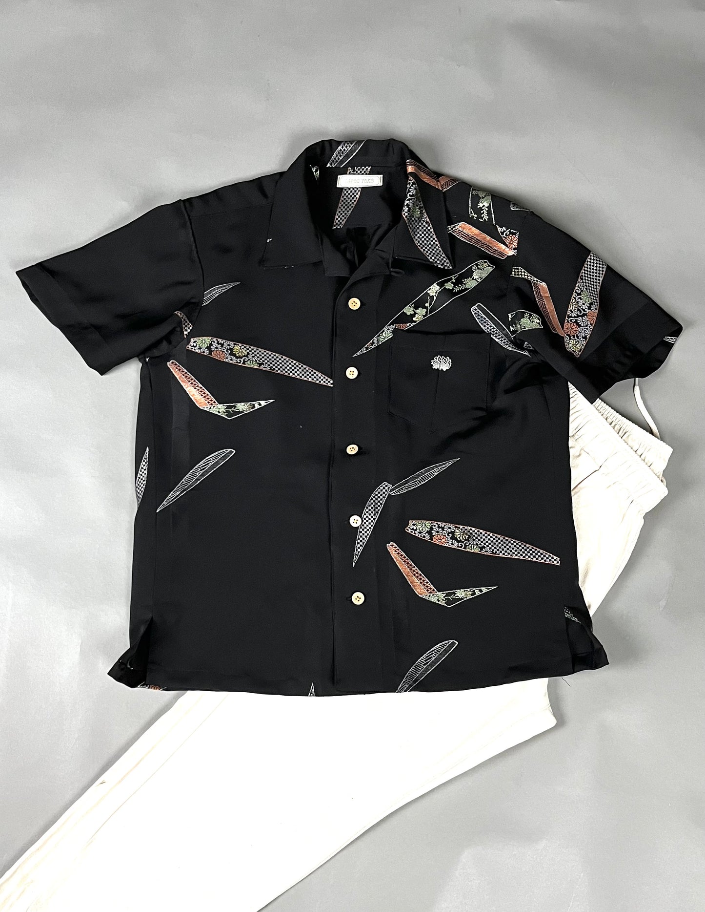 "Shiroai no cho" Remade Aloha Shirt