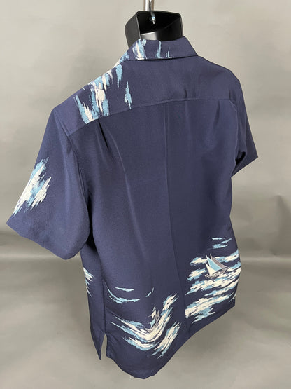 "Shiroai no cho" Remade Aloha Shirt