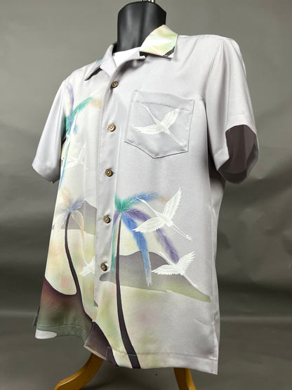 "Shiroai no cho" Remade Aloha Shirt