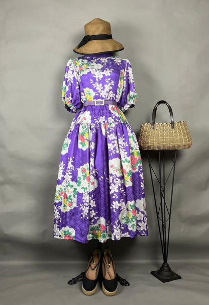 [Antique Kimono] Green One-Piece Dress