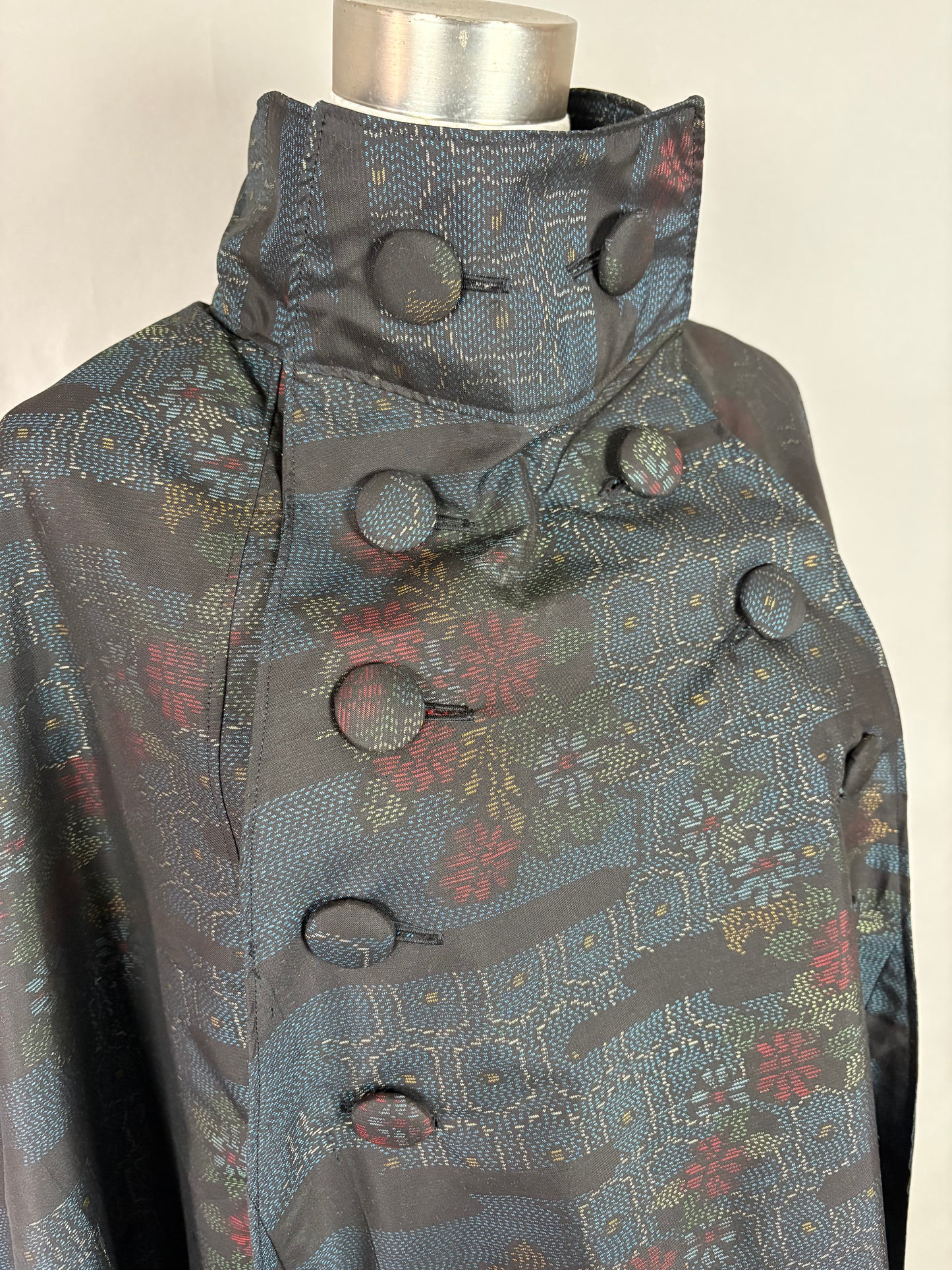 【大島紬】インバネスコート（証紙付きアンサンブル）