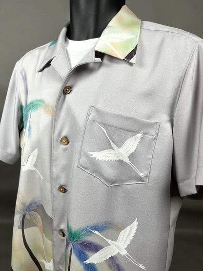 "Shiroai no cho" Remade Aloha Shirt