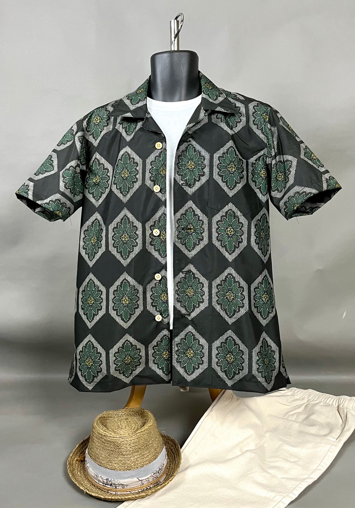 "Shiroai no cho" Remade Aloha Shirt