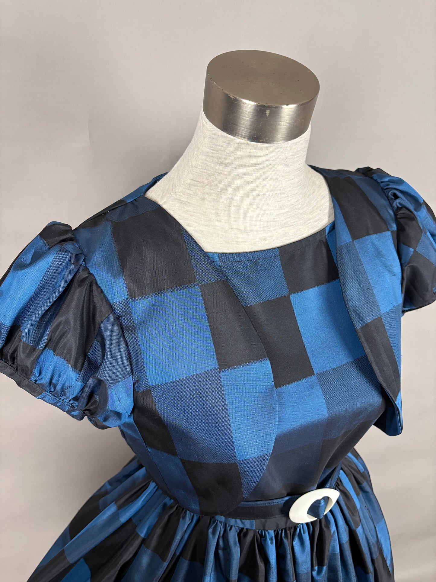 【アンティーク着物】市松銘仙ドレス&ボレロセットアップ