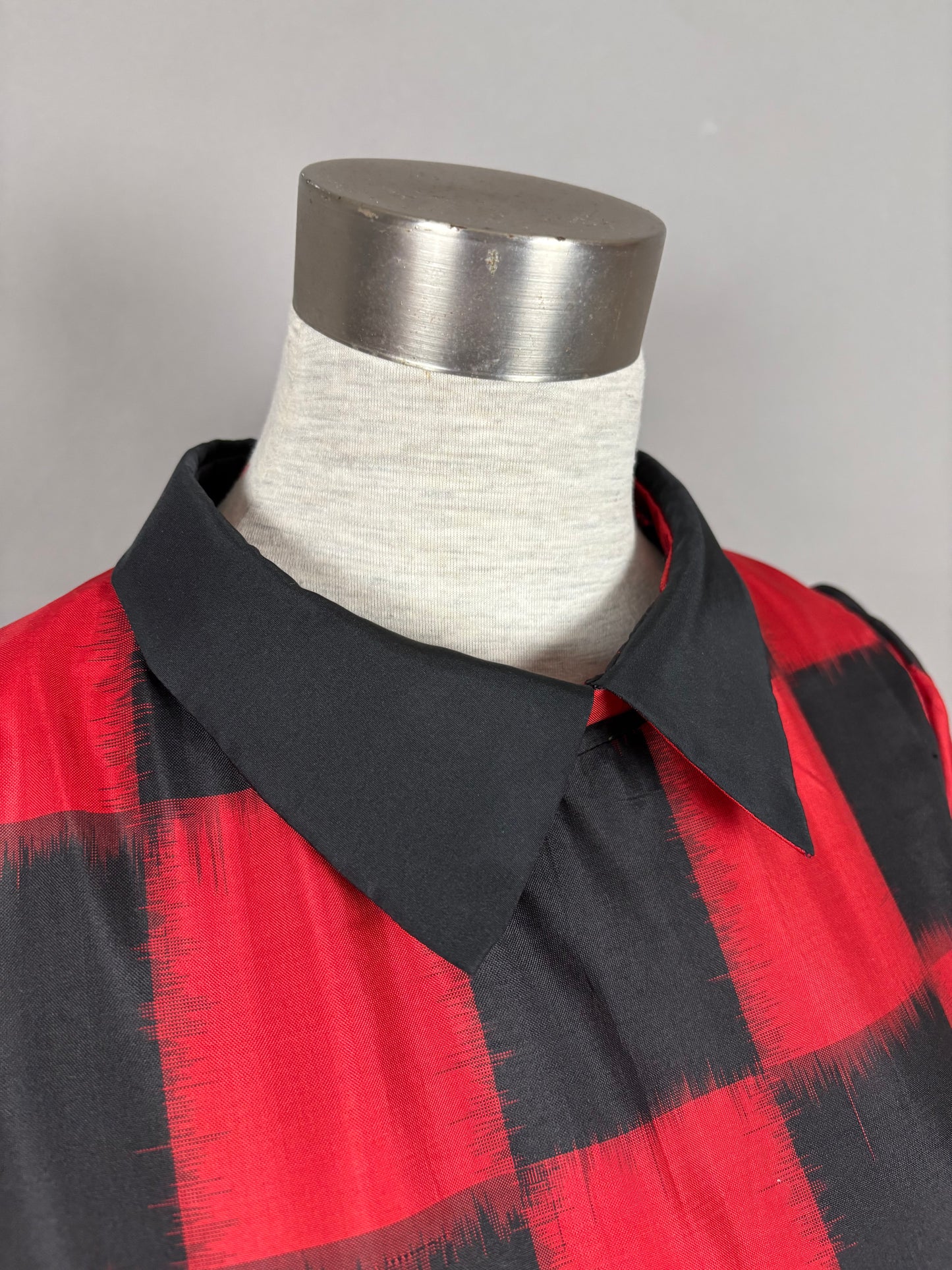 【アンティーク着物】銘仙市松ドレス