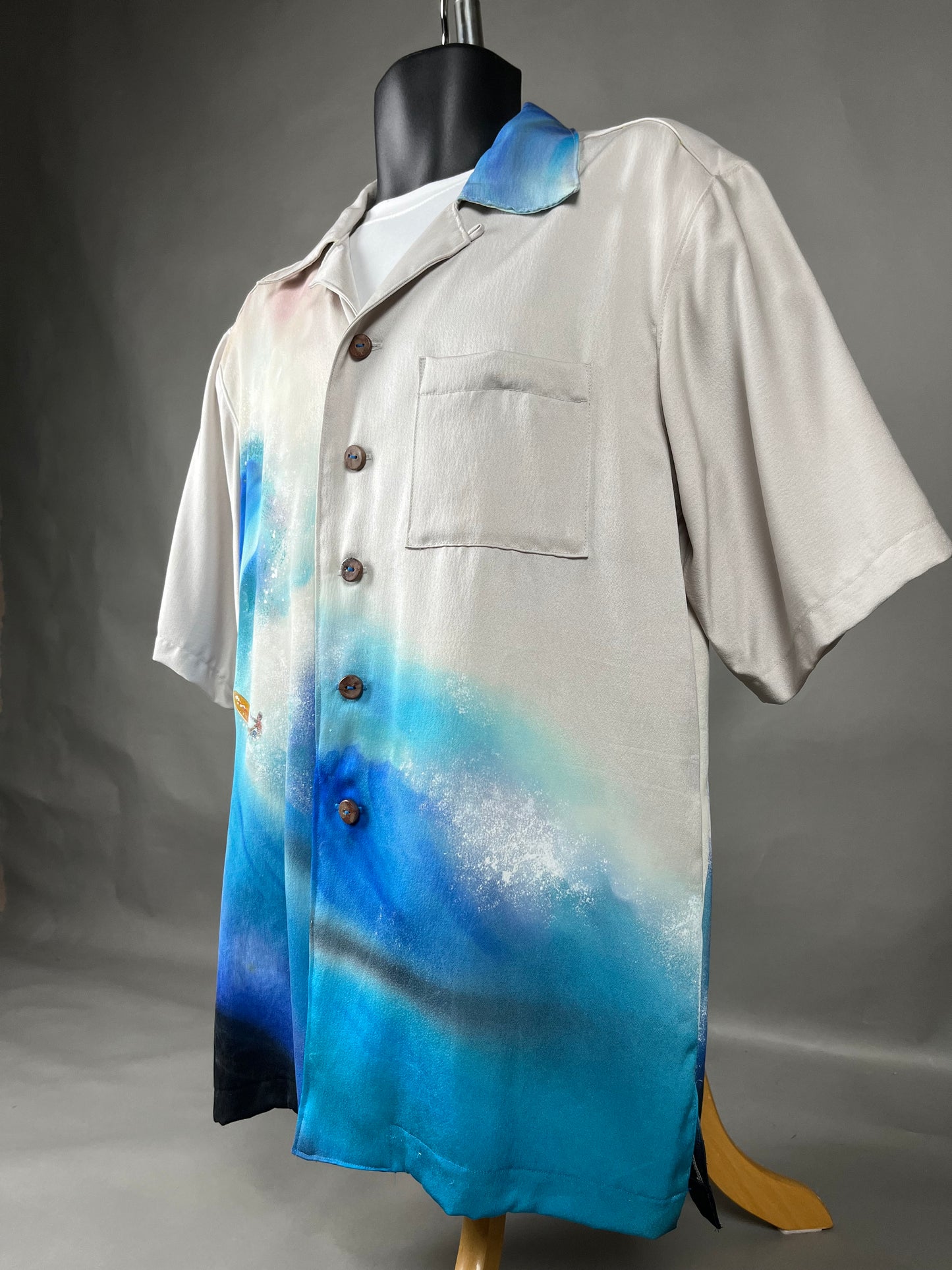 "Shiroai no cho" Remade Aloha Shirt