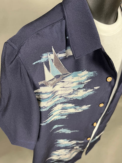 "Shiroai no cho" Remade Aloha Shirt