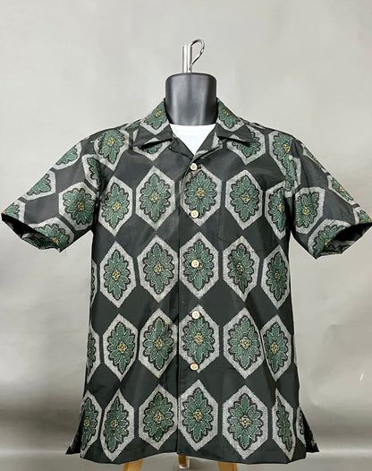 "Shiroai no cho" Remade Aloha Shirt