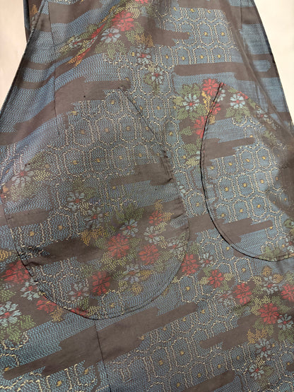 【大島紬】インバネスコート（証紙付きアンサンブル）