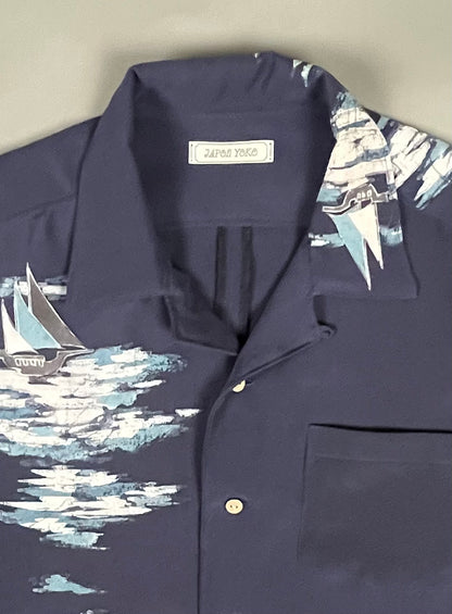 "Shiroai no cho" Remade Aloha Shirt