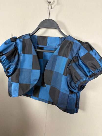 【アンティーク着物】市松銘仙ドレス&ボレロセットアップ