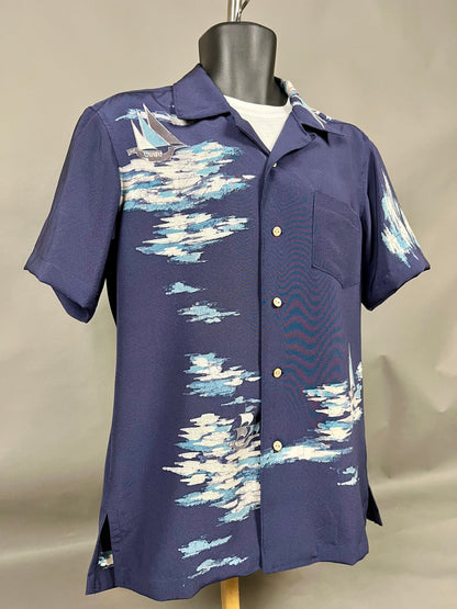 "Shiroai no cho" Remade Aloha Shirt