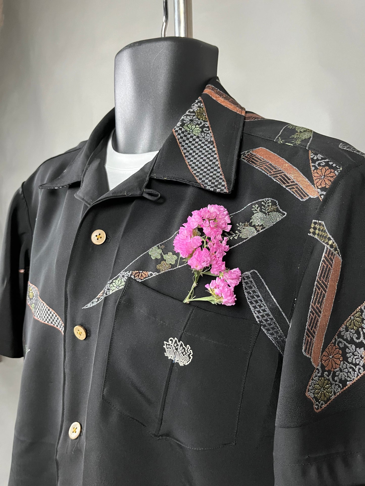 "Shiroai no cho" Remade Aloha Shirt