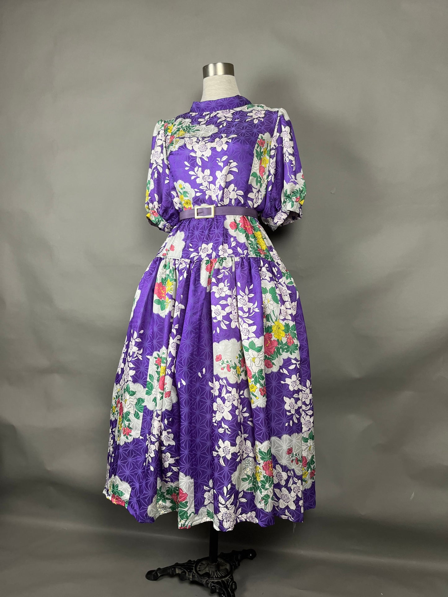 [Antique Kimono] Green One-Piece Dress