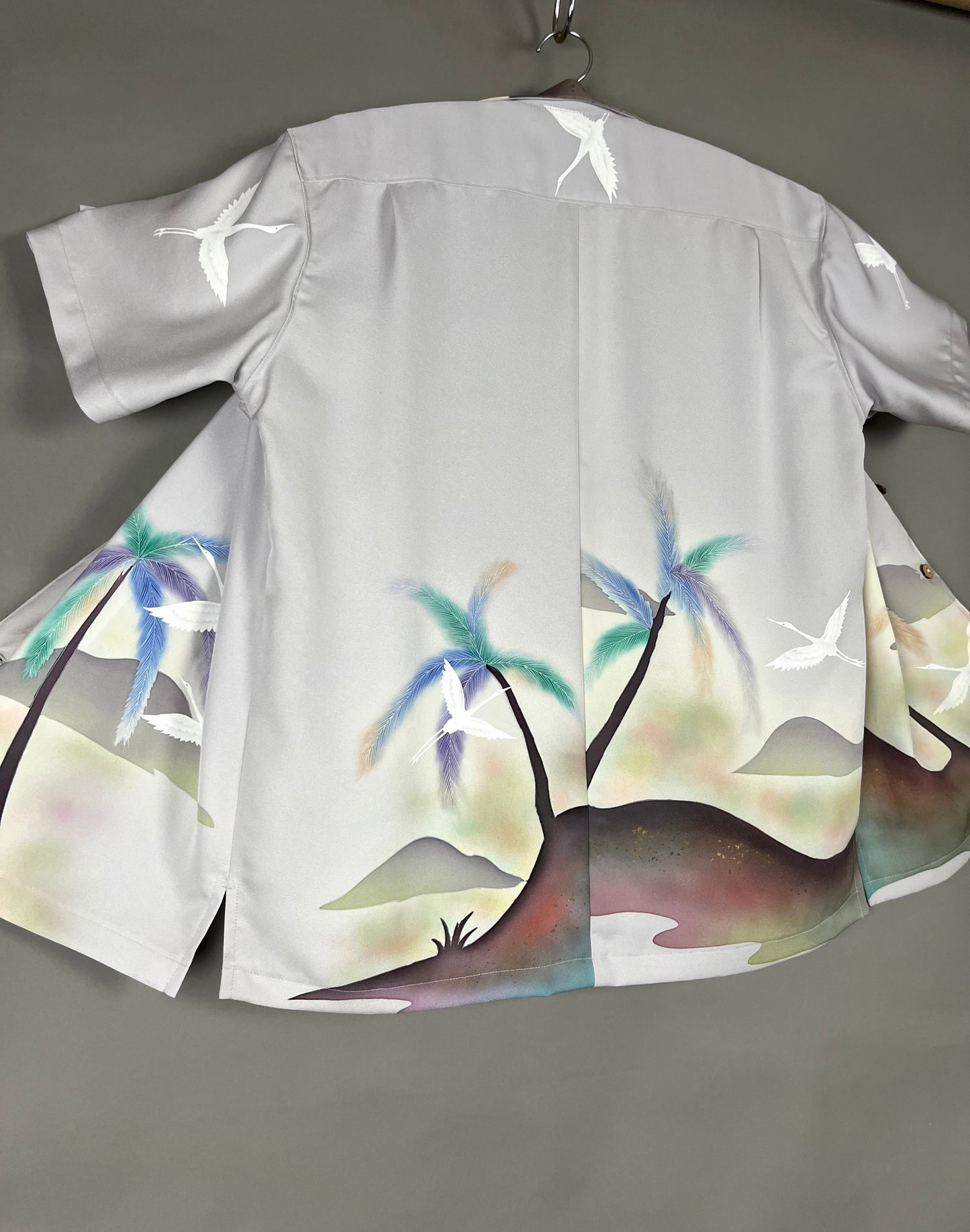 "Shiroai no cho" Remade Aloha Shirt