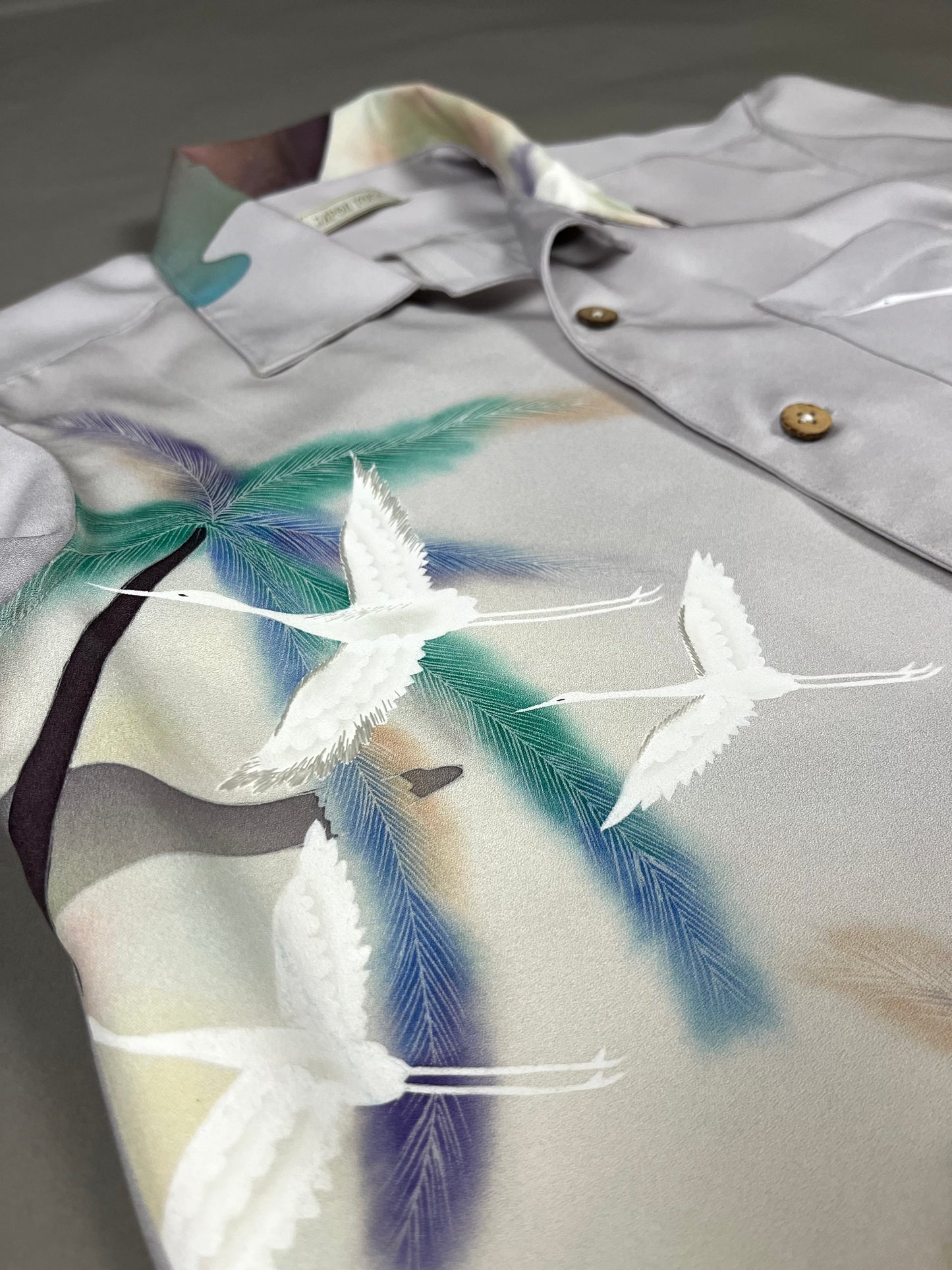 "Shiroai no cho" Remade Aloha Shirt