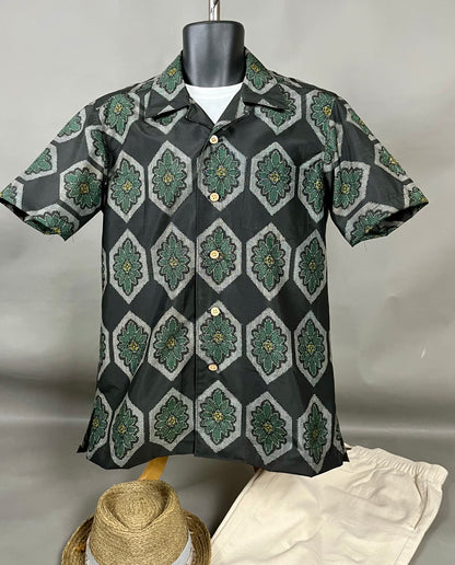 "Shiroai no cho" Remade Aloha Shirt