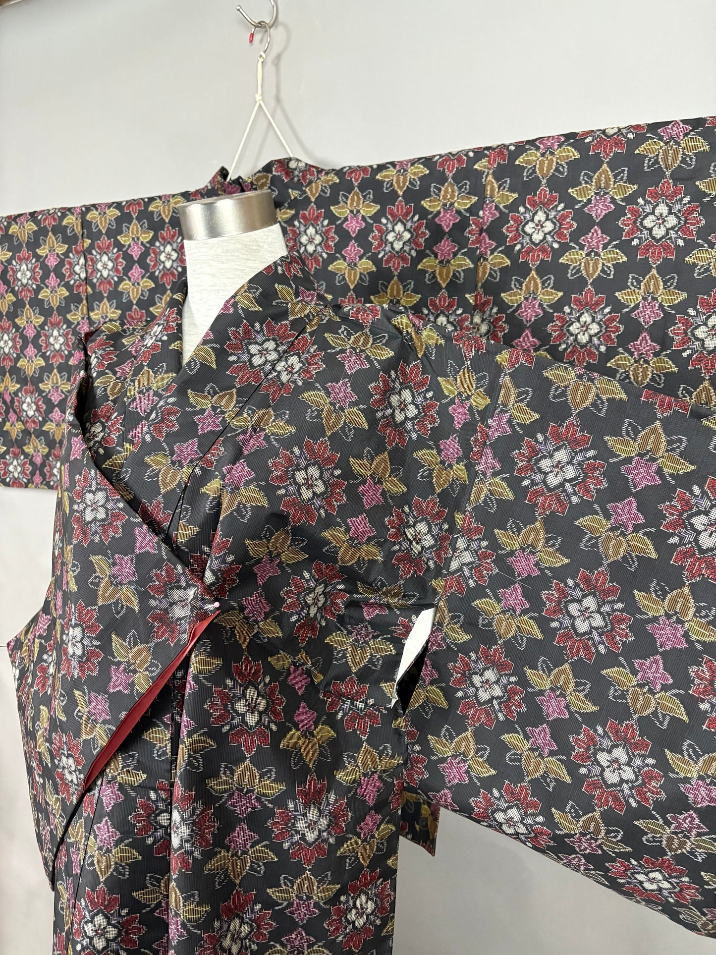 【大島紬】ヴィンテージ風ティアードサーキュラードレス　