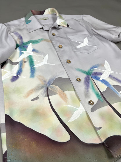 "Shiroai no cho" Remade Aloha Shirt