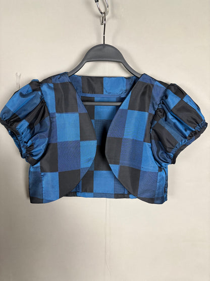 【アンティーク着物】市松銘仙ドレス&ボレロセットアップ